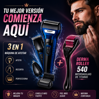 PACK MÁQUINA DE AFEITAR SONAR 3EN1 + DERMA ROLLER DE REGALO